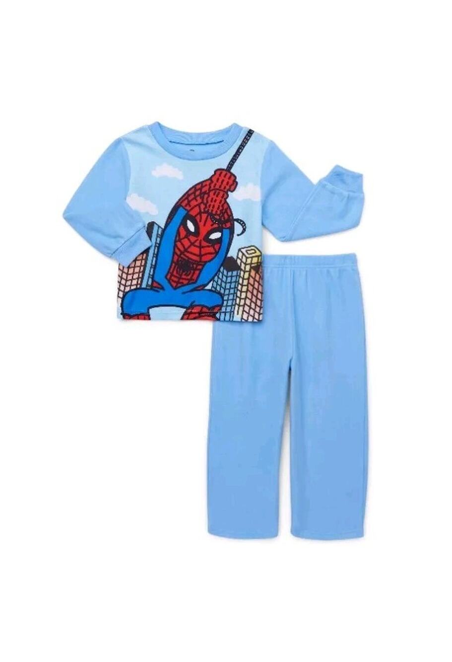 SPIDER MAN Pajama Size (18-M) Flame Resistant 2 Pc Fleece Pjs Long Sleeve Pants.